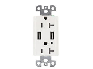 UL/CUL Listed Double USB 4.2A Duplex Receptacle Outlet 20A TR