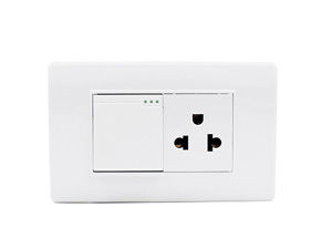 118B-14 1 Gang Wall Switch With 3 Pin Multifunction Socket