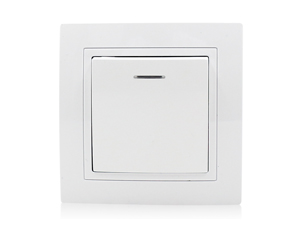 EU Standard One Gang Switch With Light